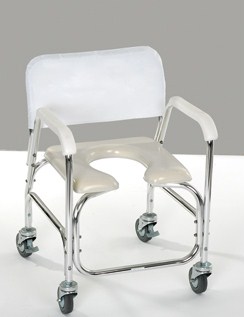 Silla de Ruedas para Ducha y WC. Asiento en "U"